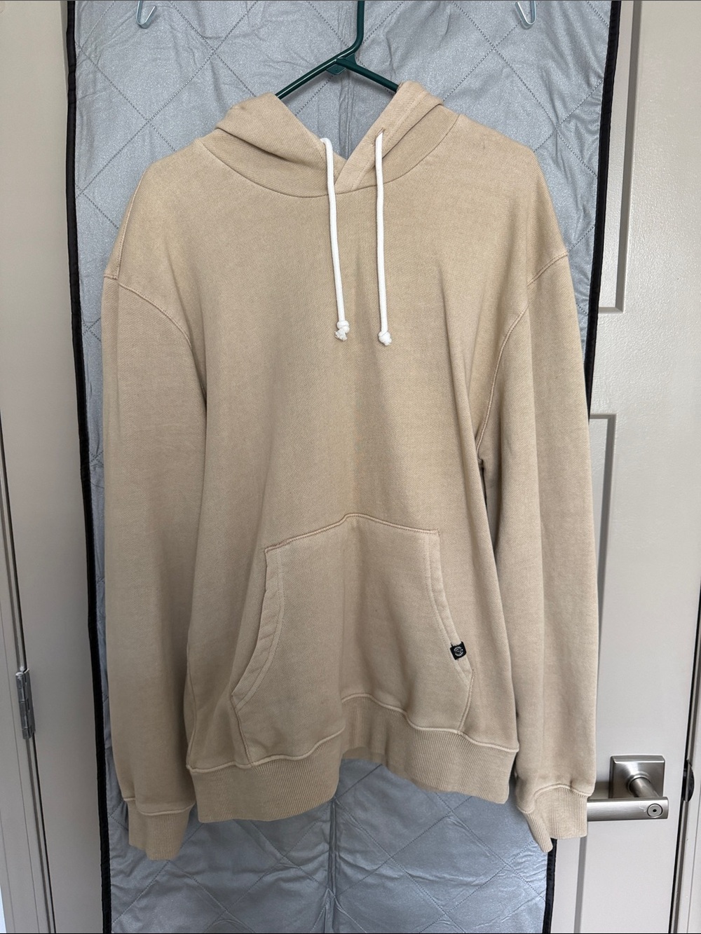 Threads 4 Thought Men's Sand Beige Hoodie with White Drawcords